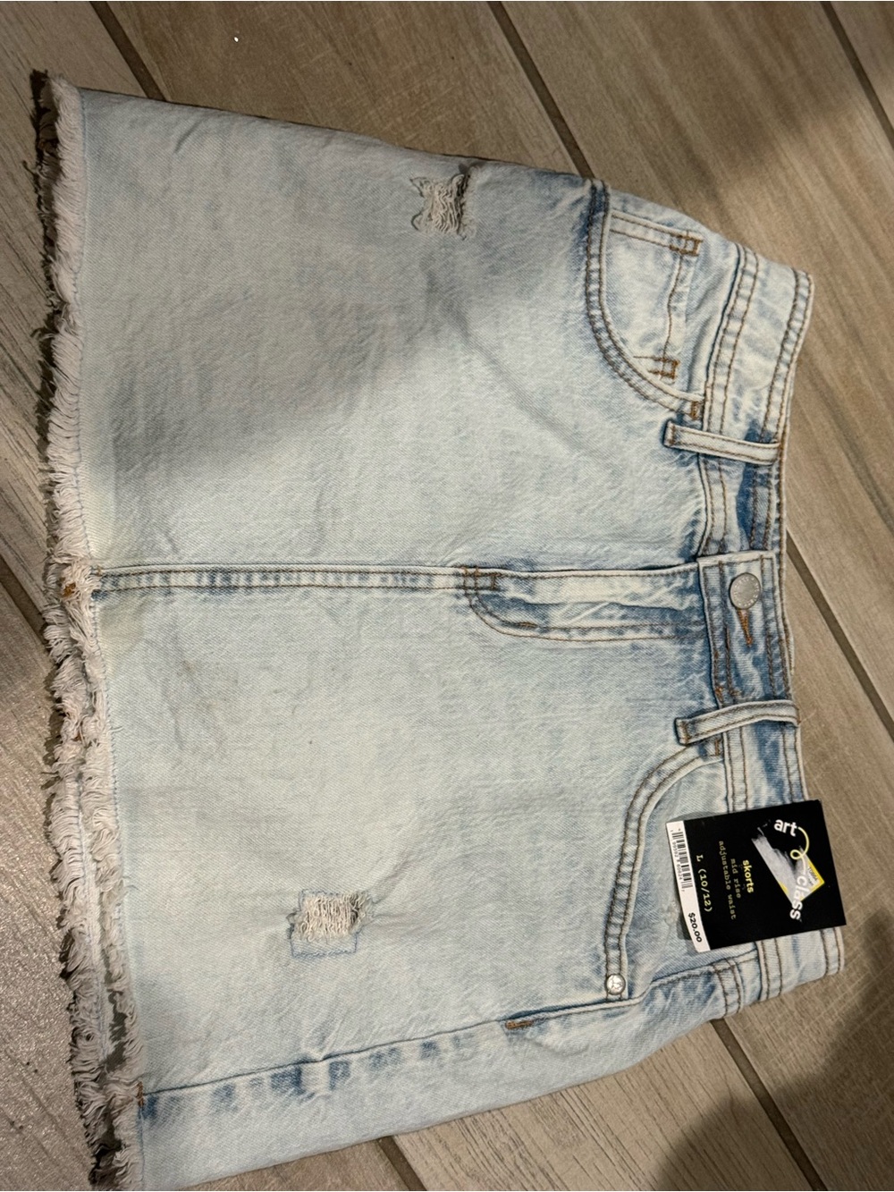 Art class Light Wash Denim Mini Skort - Girls size Large NWT